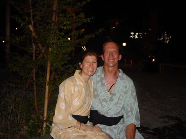 ALT =[“Dr. Jolie Bookspan: WIth husband Paul while studying martial arts in Japan”] 